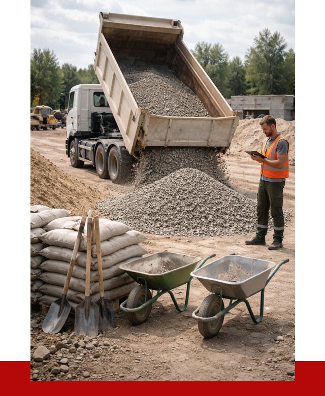 Доставка нерудных материалов в Лабинске от 1287 руб. | ПРОНЕРУДЛбк