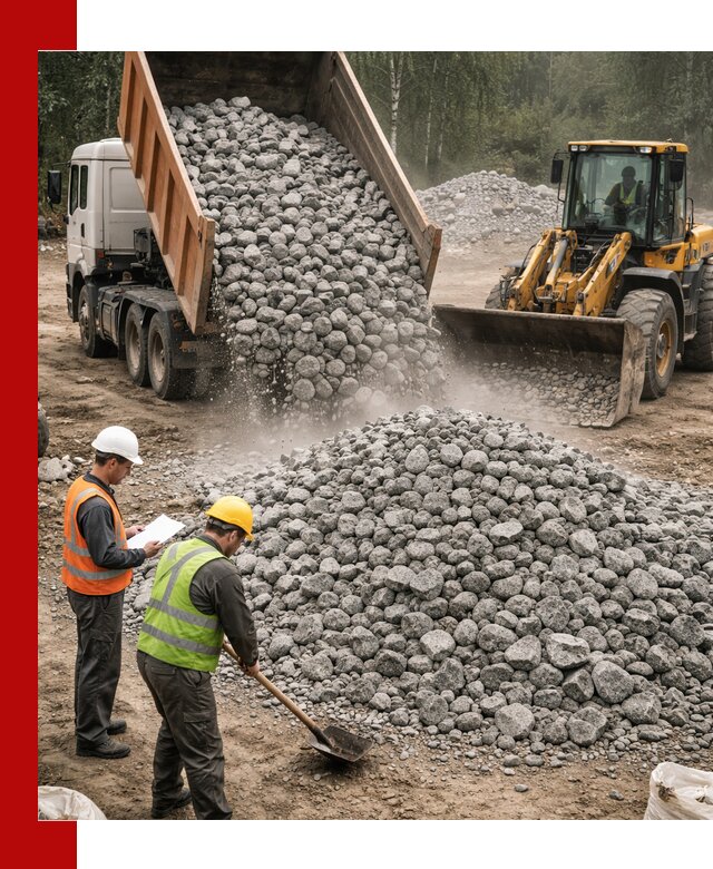 Гранитный щебень фракция 70-150 доставка в Лабинске