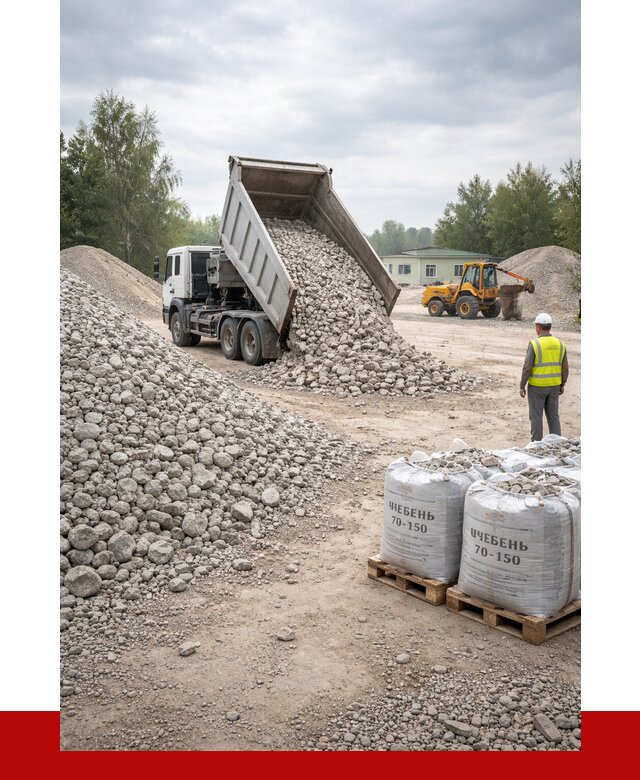 Известняковый щебень фракция 70-150 в Лабинске от 1341 р. | ПРОНЕРУДЛбк