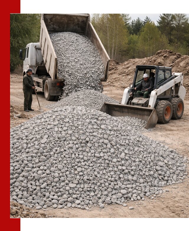 Доставка доломитового щебня в Лабинске напрямую от карьера