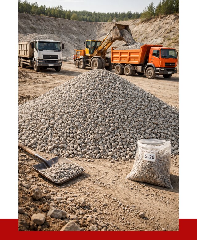 Доломитовый щебень фр. 5-20 в Лабинске от 4504 р. | ПРОНЕРУДЛбк