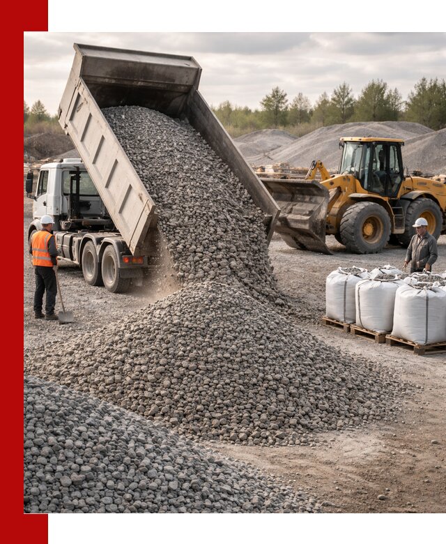 Бетонный щебень фракция 5–20 с доставкой в Лабинске