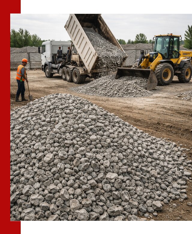 Доставка бетонного щебня фракции 40-70 в Лабинске