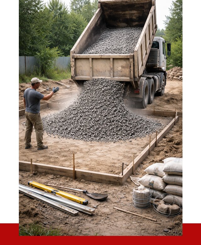 Купить щебень для фундамента в Лабинске от 4826 р. | ПРОНЕРУДЛбк