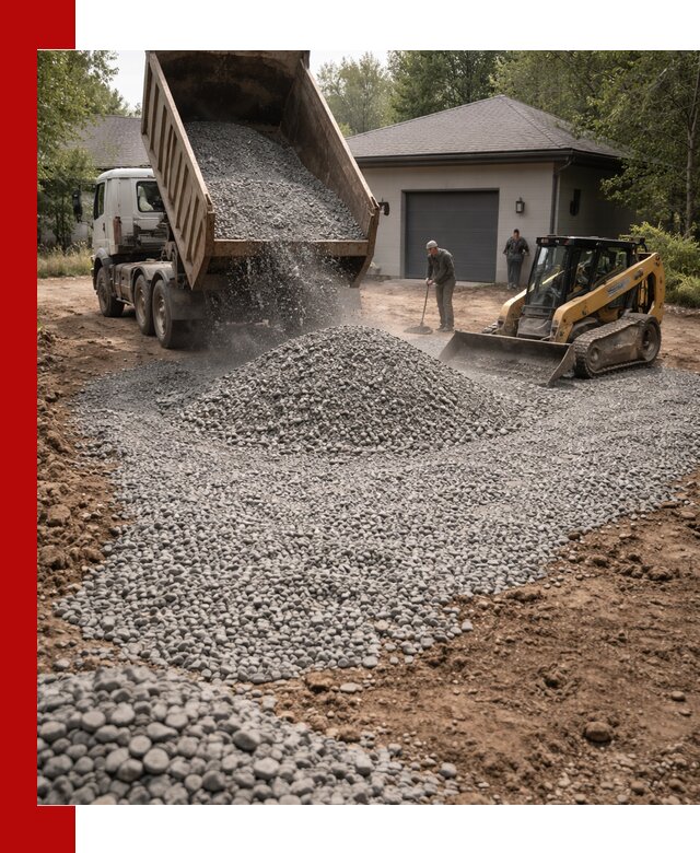 Щебень для парковки в Лабинске: доставка и укладка качественного материала