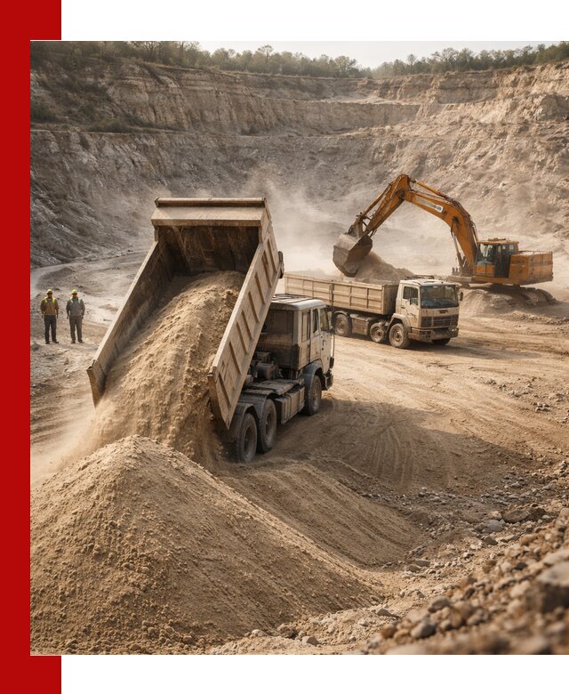 Карьерный песок навалом с доставкой в Лабинске