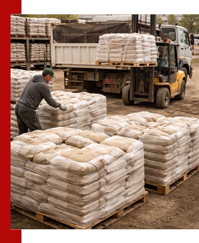 Карьерный песок в мешках с доставкой в Лабинске