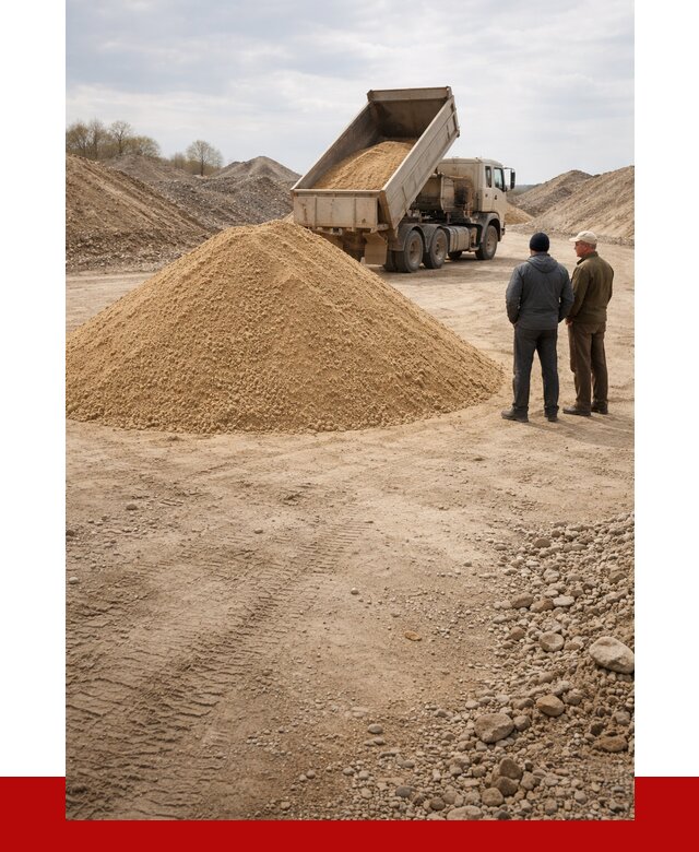 Карьерный песок крупнозернистый в Лабинске от 9115 р | ПРОНЕРУДЛбк