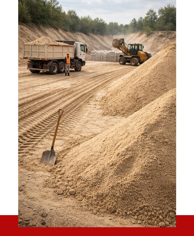 Карьерный песок мелкозернистый в Лабинске от 9652 р. | ПРОНЕРУДЛбк