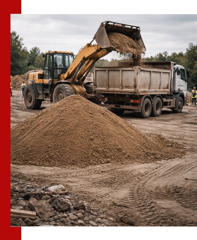 Доставка речного песка навалом в Лабинске быстро и выгодно