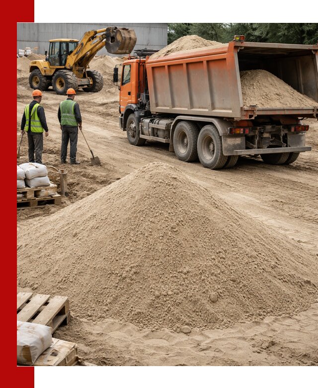 Доставка и продажа мытого речного песка в Лабинске