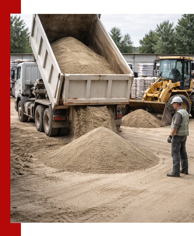 Поставка и доставка песка для бетона в Лабинске