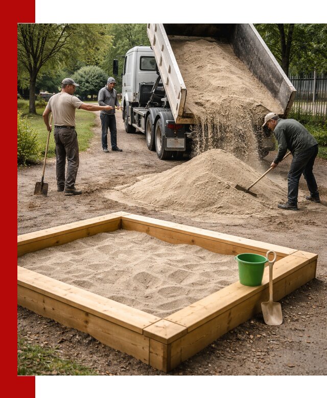 Песок для песочницы с доставкой в Лабинске недорого и чистый