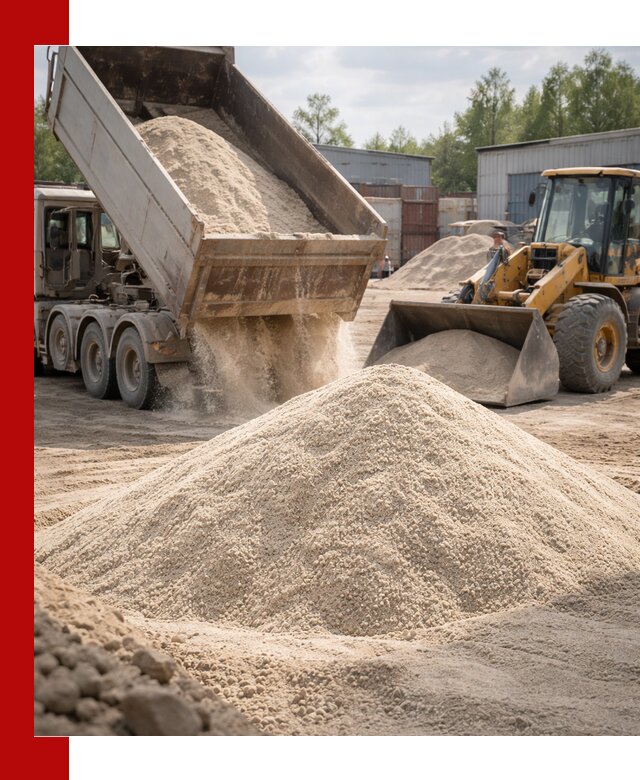 Кварцевый песок с доставкой в Лабинске для строительных работ