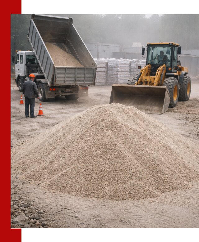 Кварцевый песок фракция 0–8 для стройработ в Лабинске