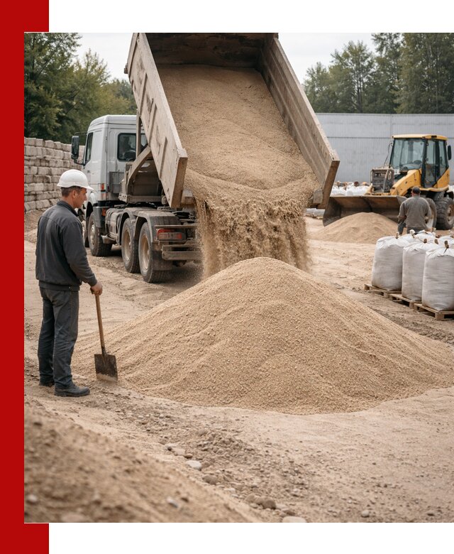 Кварцевый песок фракция 0–3 мм с доставкой в Лабинске