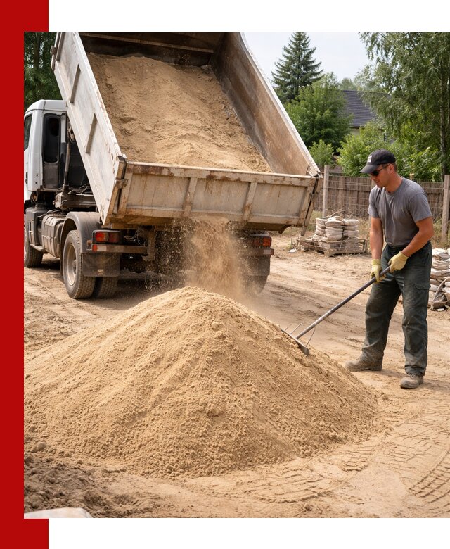 Доставка сухого песка самосвалами в Лабинске