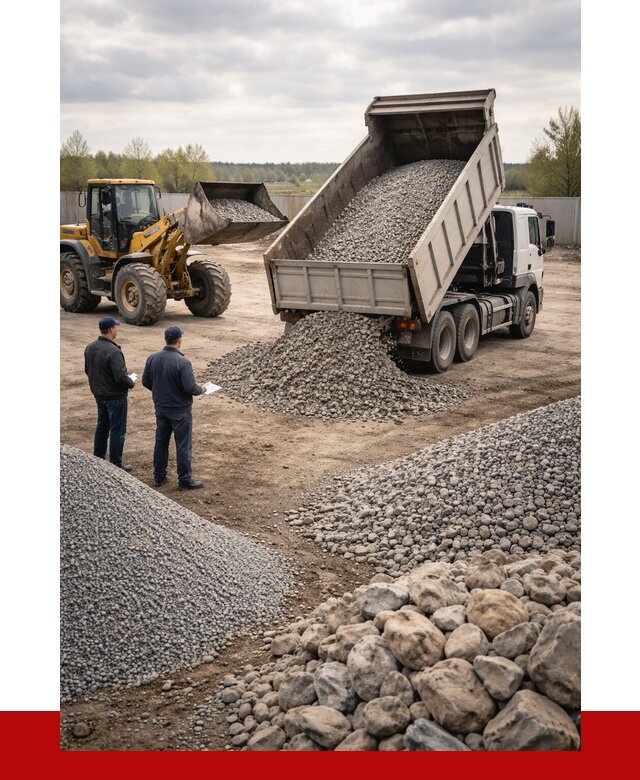 Гравий и камень с доставкой в Лабинске от 4504 р. - ПРОНЕРУДЛбк