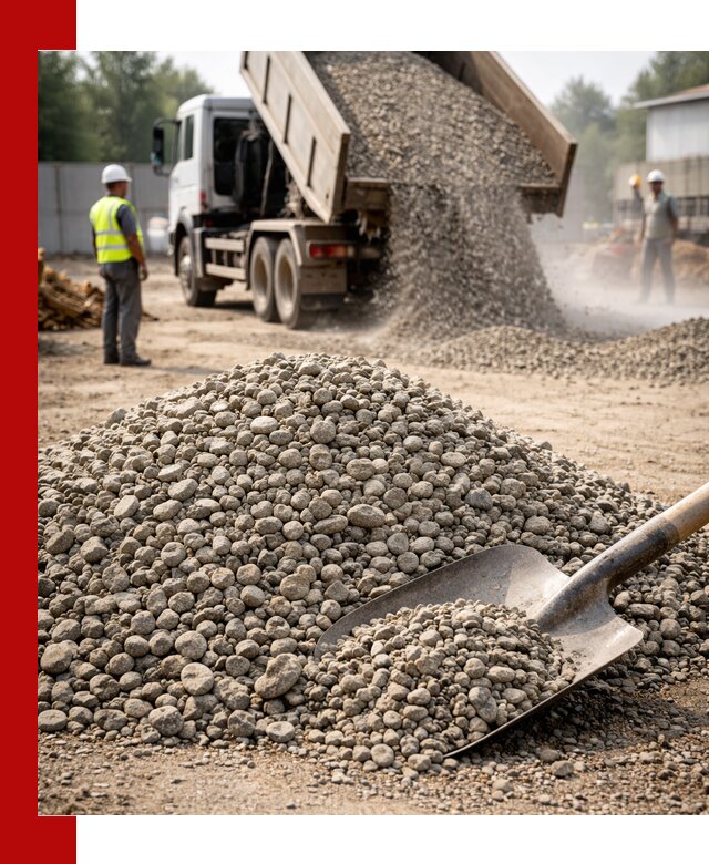 Доставка гравия фракции 20-40 в Лабинске с самосвалами