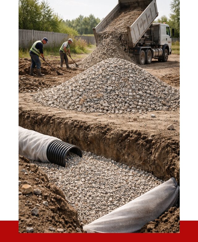 Гравий для дренажа в Лабинске от 2359 р., доставка ПРОНЕРУДЛбк