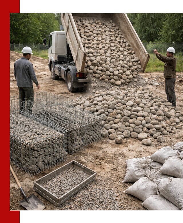 Камень для габионов фракция 70–151 в Лабинске