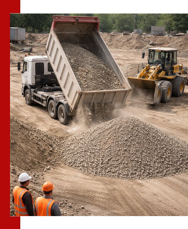 Щебень с песком (ЩГПС С2) с доставкой в Лабинске