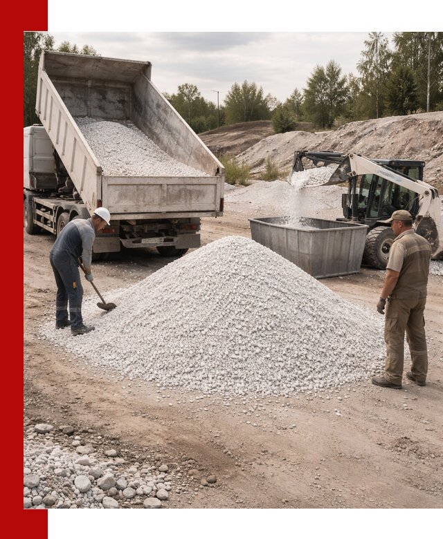 Доставка и продажа белой мраморной крошки в Лабинске