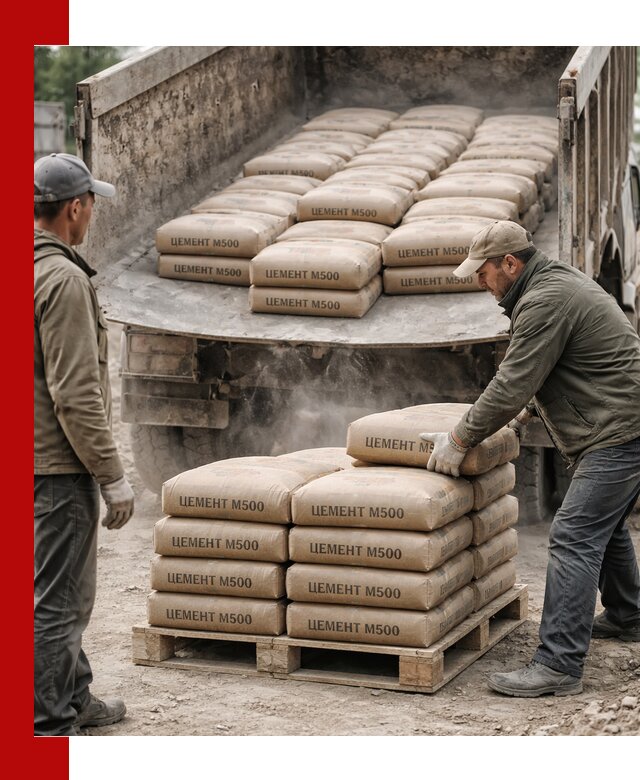 Цемент М500 с доставкой самосвалом в Лабинске