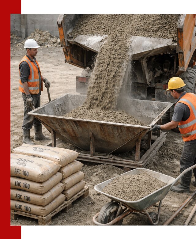 Доставка цементно-песчаной смеси М100 в Лабинске