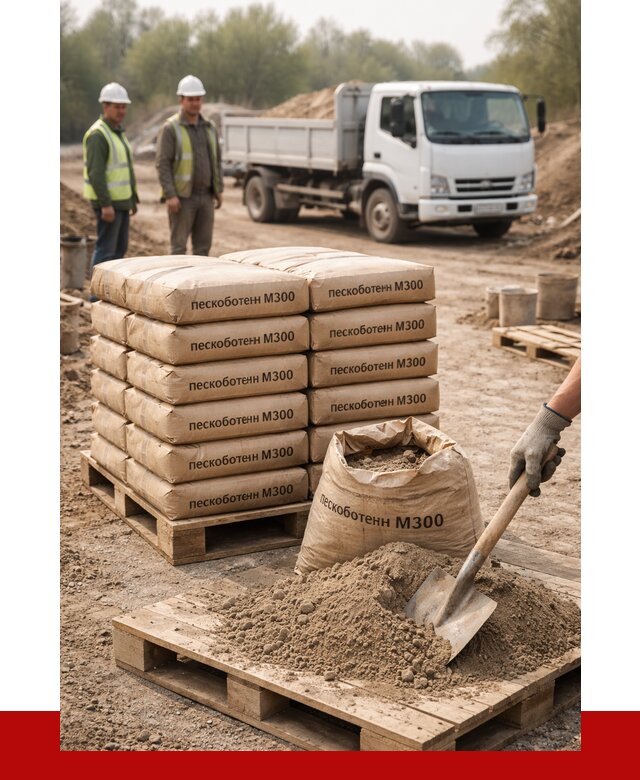 Пескобетон М300 в Лабинске с доставкой от 4987 р. за куб | ПРОНЕРУДЛбк