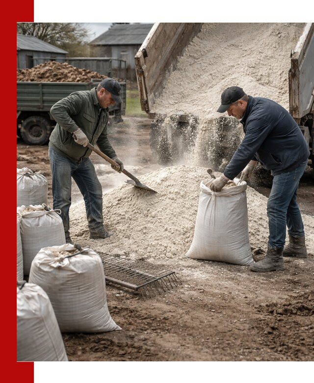 Доставка извести пушонки в Лабинске оптом и мелким оптом