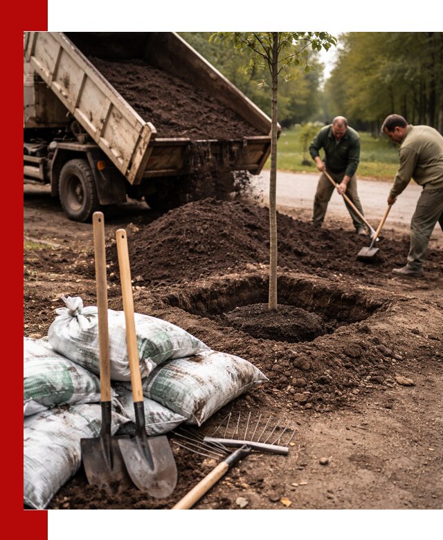 Грунт для посадки деревьев в Лабинске — доставка и подготовка почвы