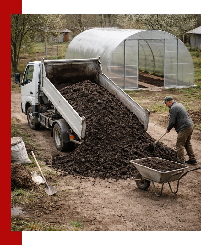 Чернозем для теплицы с доставкой в Лабинске