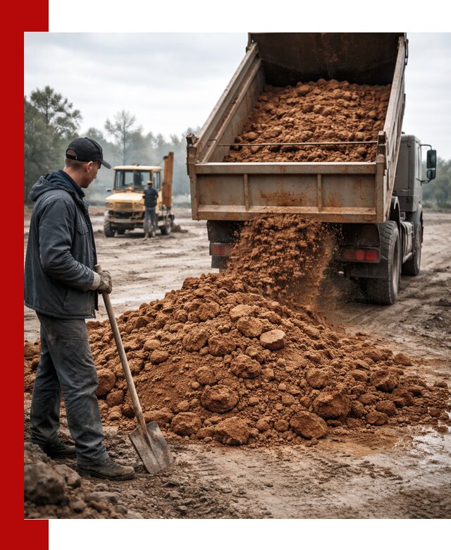 Глина для засыпки в Лабинске с доставкой самосвалами