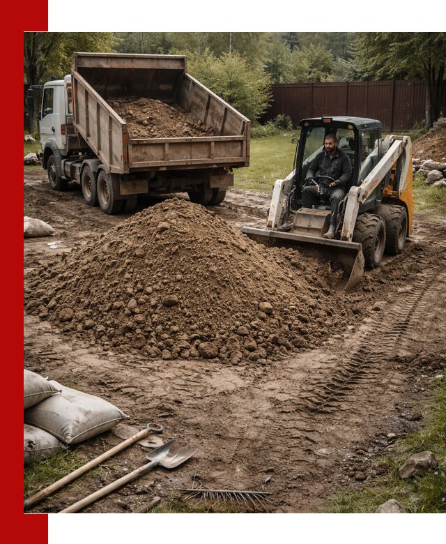 Суглинок для планировки участков в Лабинске с доставкой и выгрузкой