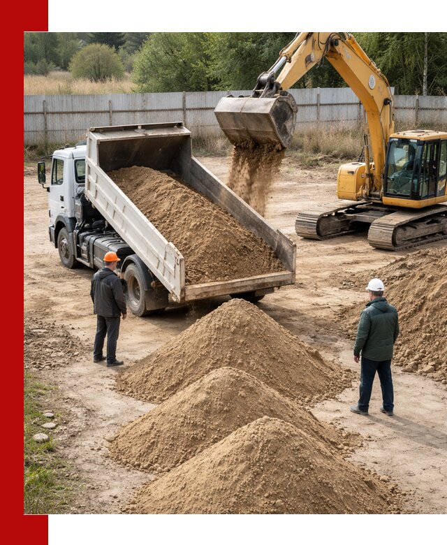 Доставка супеси вагонными и автопартиями в Лабинске