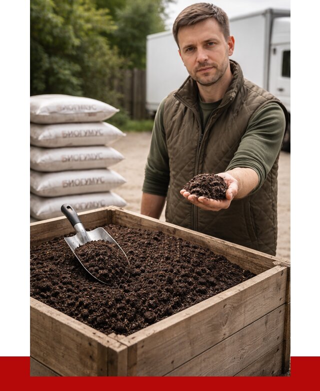 Купить биогумус в Лабинске с доставкой от 9115 р. за куб | ПРОНЕРУДЛбк