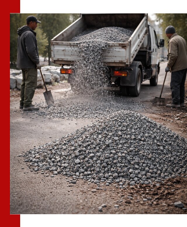 Гранитная крошка для посыпки дорог и тротуаров в Лабинске