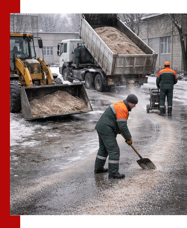 Реагент против гололеда с доставкой и нанесением в Лабинске