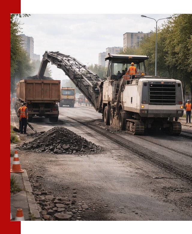 Фрезерованный асфальт в Лабинске — удаление и вывоз старого покрытия