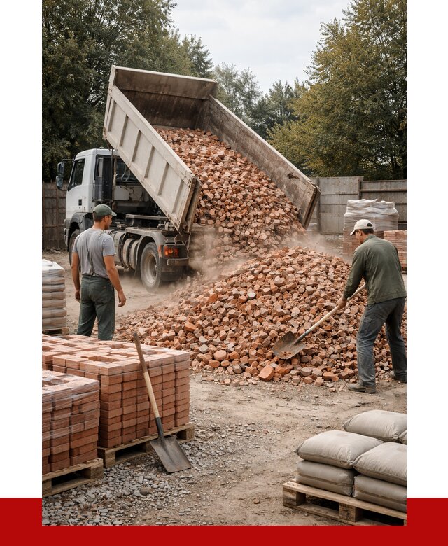 Бой кирпича в Лабинске с доставкой от 4504 руб/куб | ПРОНЕРУДЛбк