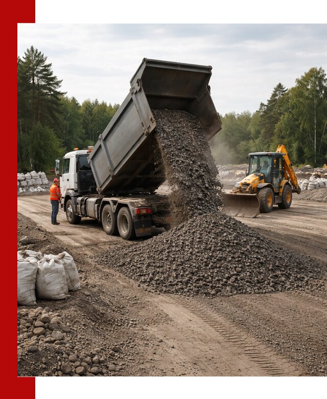 Доставка дробленого асфальта в Лабинске для дорожных работ