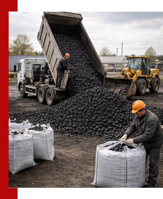 Доставка каменного угля в Лабинске оптом и в розницу