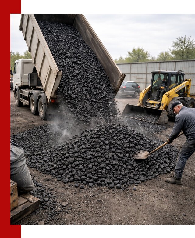 Доставка угля орех в Лабинске оптом и в розницу