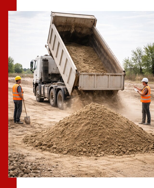 Доставка самосвалом 15 кубов в Лабинске за город и по городу