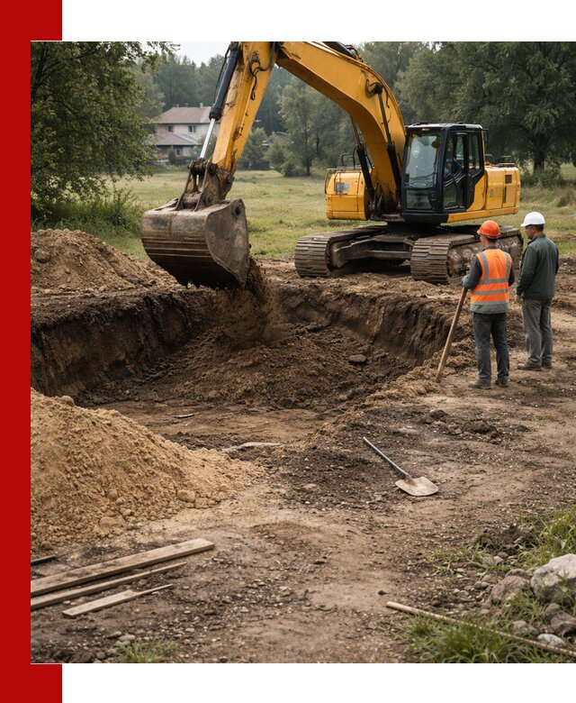 Рытье котлована под фундамент в Лабинске (быстро и недорого)