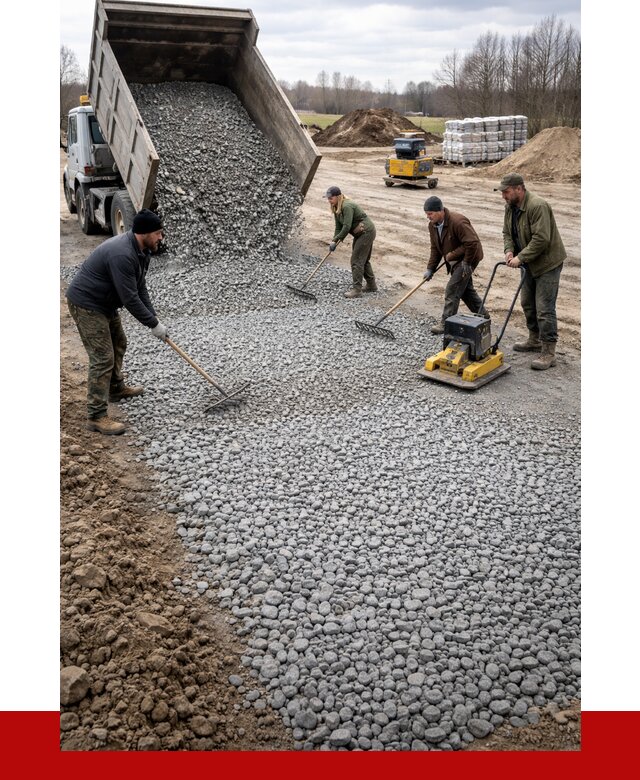 Устройство щебеночной подушки в Лабинске от 4826 р. ПРОНЕРУДЛбк