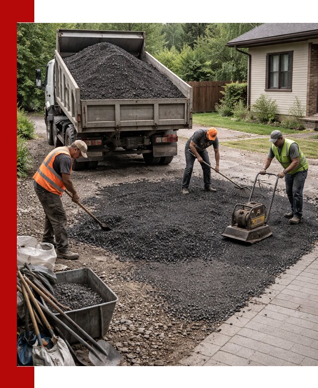 Асфальтовая крошка для двора с доставкой в Лабинске